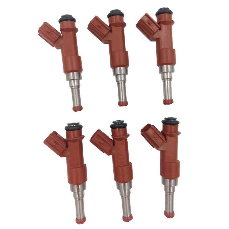 JESBEN FJ763 6pcs Set Fuel Injector 12 Holes For Avalon 05-12 Camry RAV4 07-11 Sienna 06-10 Highlander 08-11 Venza 09-17 for Lexus ES350 2007-2012 RX330 2006 RX350 3.5L 2007-2009 23250-31050 23250-0P040 - Image 1